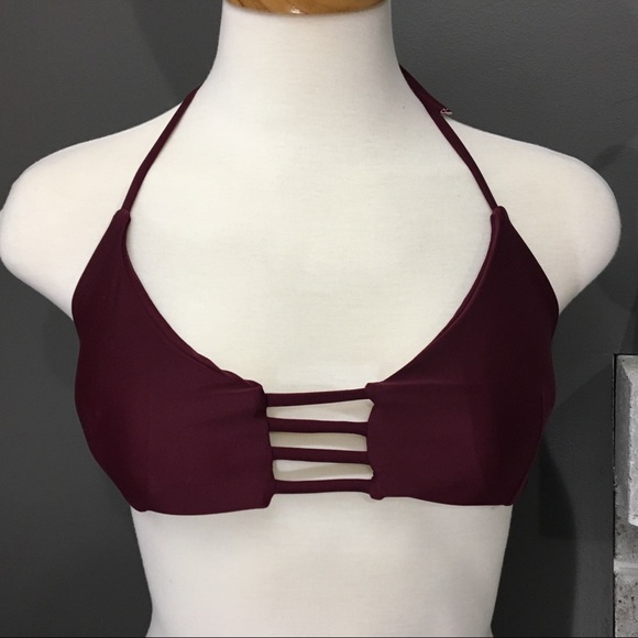 Burgundy bikini top - Picture 2 of 4